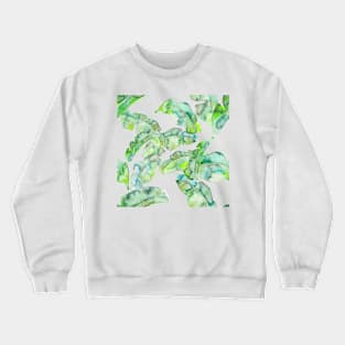 Banana leaves pattern jungle tropical Crewneck Sweatshirt